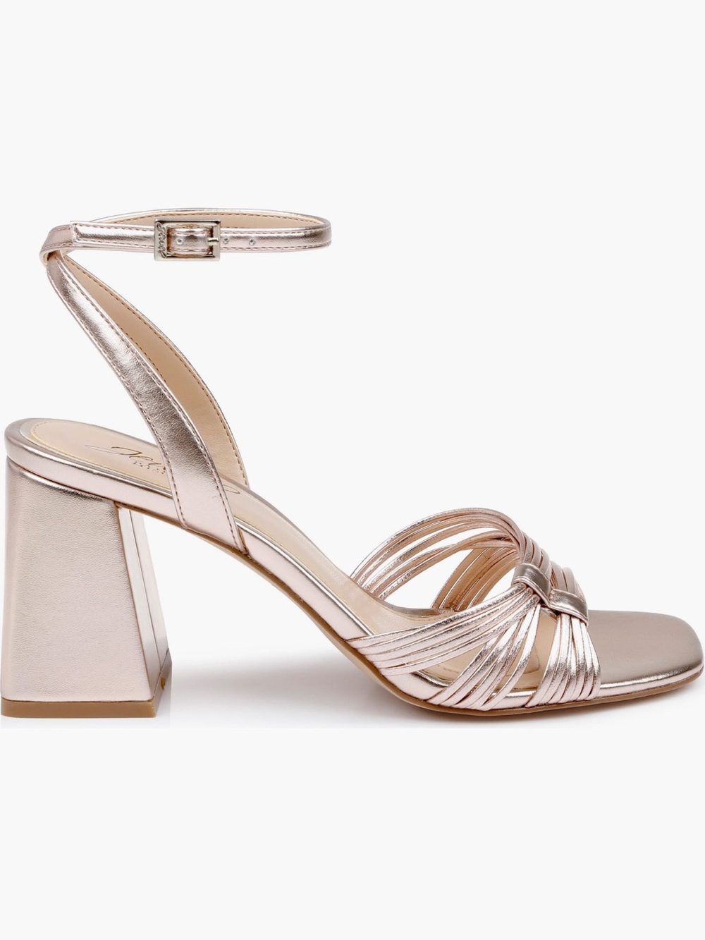 NEW Jewel Badgely Mischka Michelle Ankle Strap Sandal in Rose Gold - Picture 3 of 11